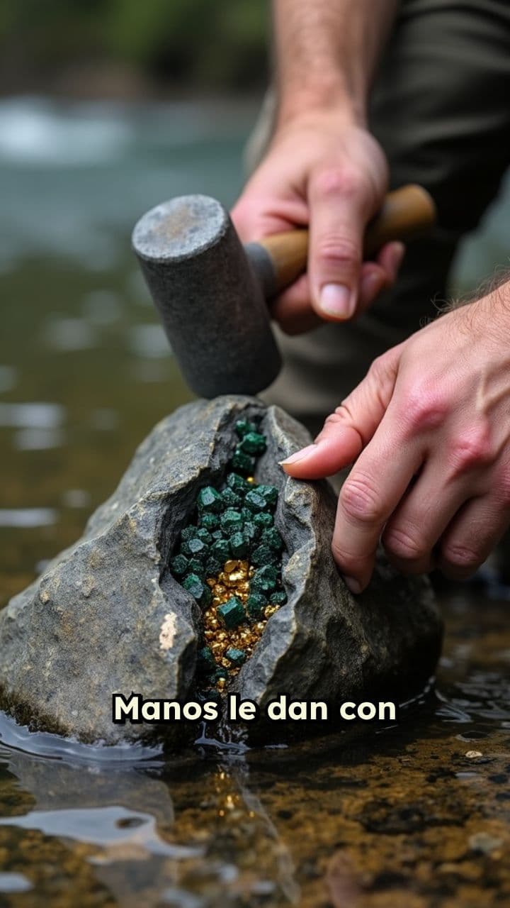 Extracción de turmalina y oro ASMR