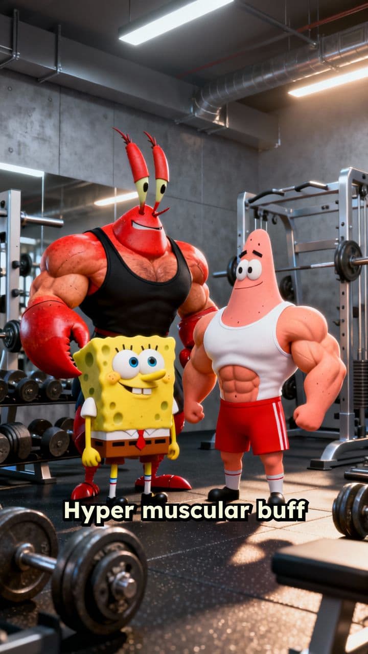 SpongeBob and Mr. Krabs Gym Workout