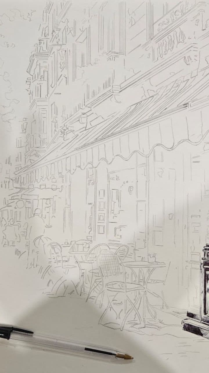 Cafe by George - Drawing Progress