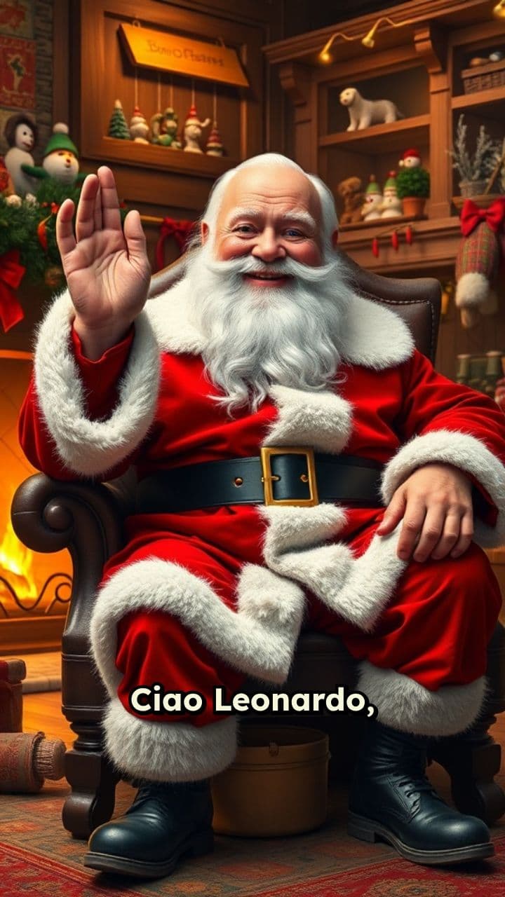 Messaggio di Babbo Natale per Leonardo