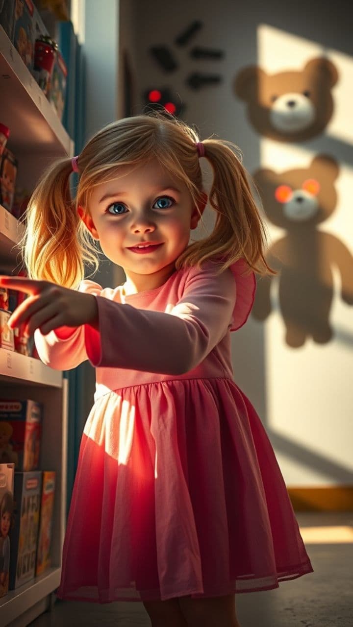 Мишка и котёнок Барсик