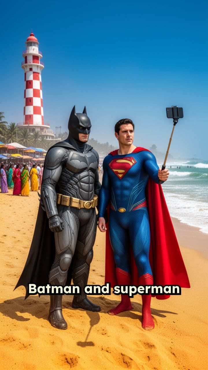 Batman & Superman Vlog at Marina Beach