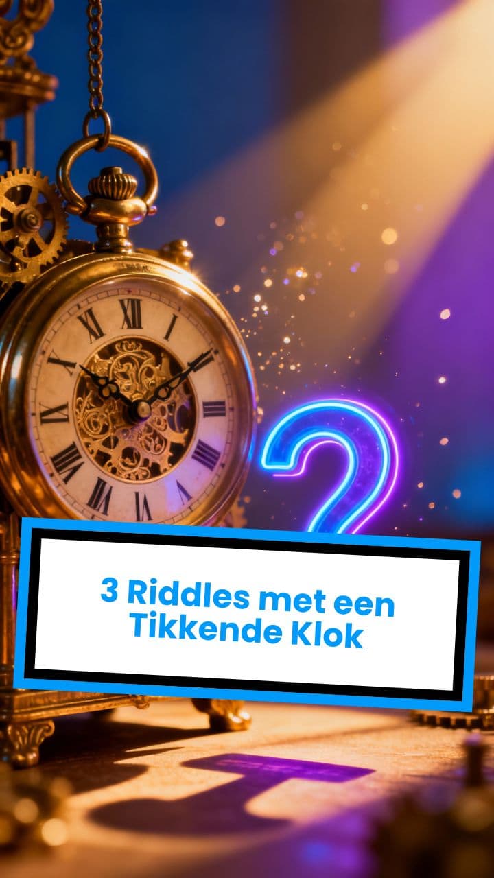 3 Riddles met een Tikkende Klok