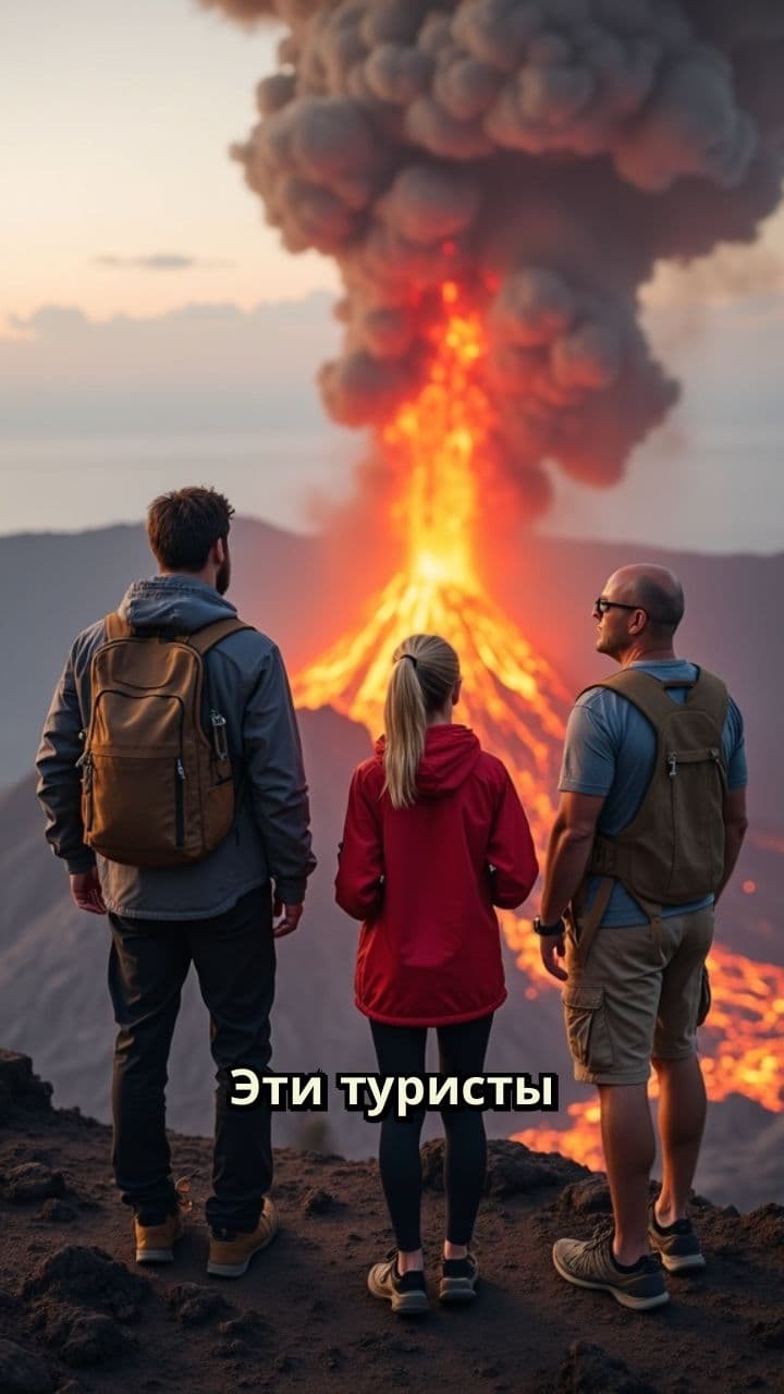 Опасное извержение вулкана