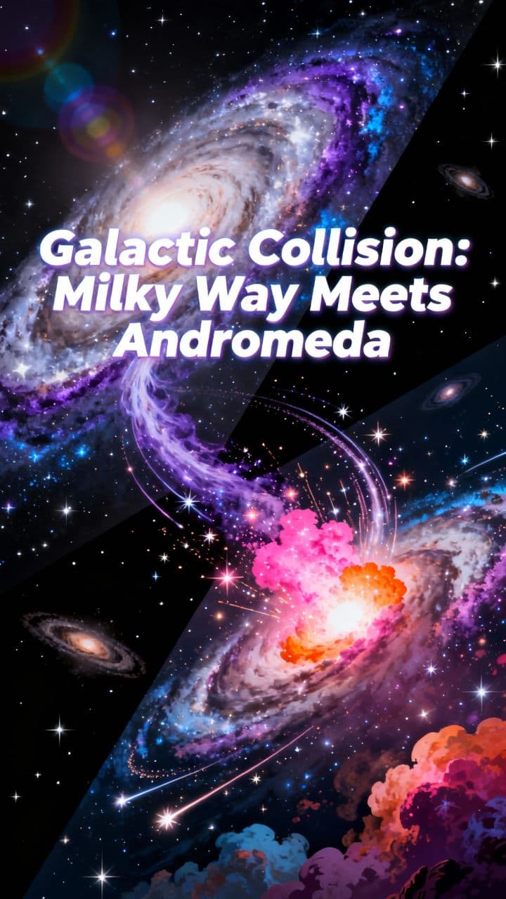Galactic Collision: Milky Way Meets Andromeda