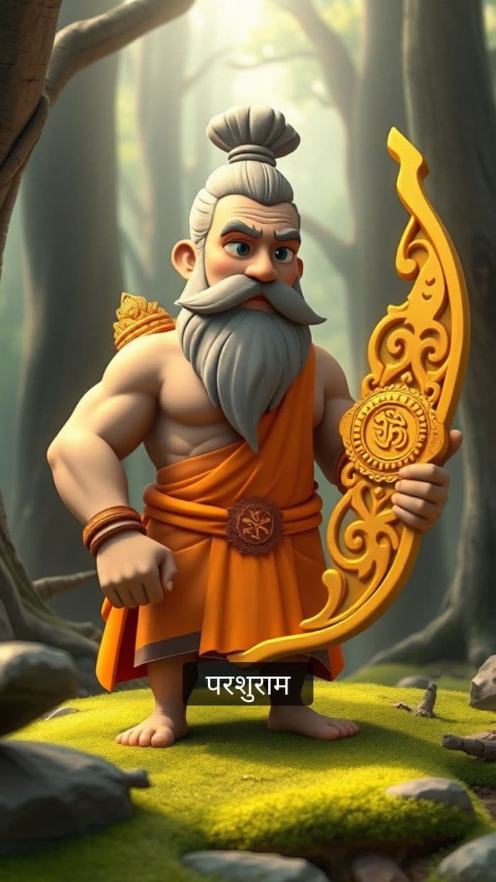 परशुराम का शिव धनुष देना