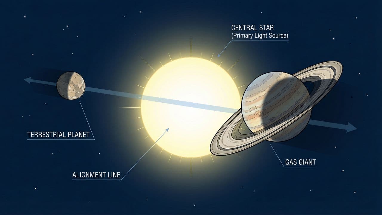 Triple Conjunction of Celestial Objects