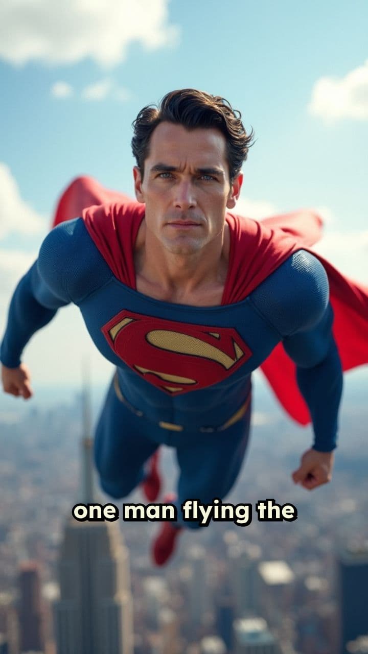 A Man Flying the Sky