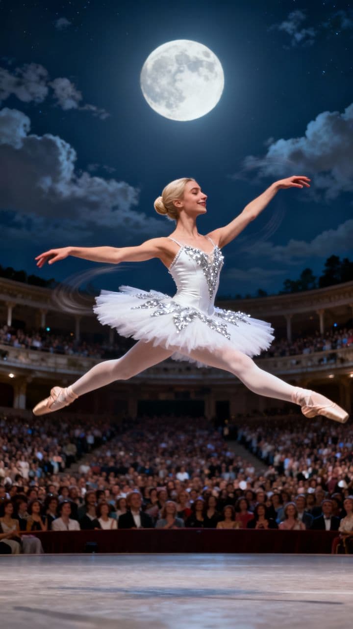 Moonlit Ballet in Open Space