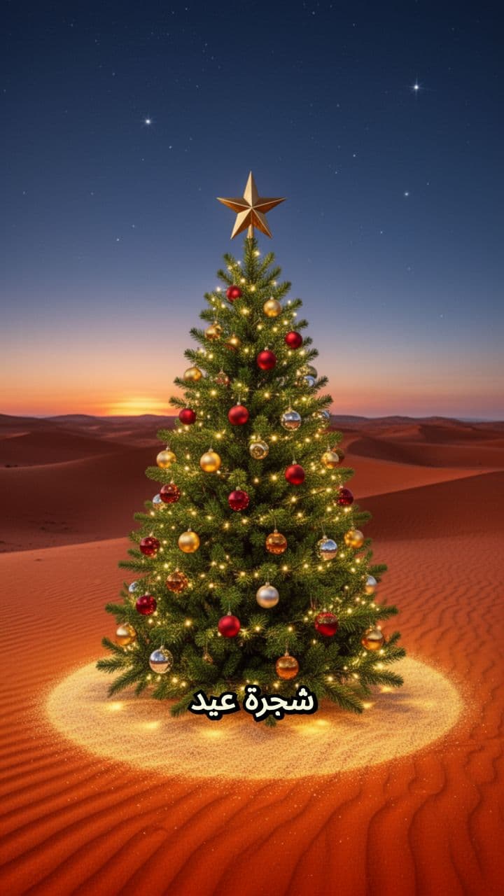 شجرة عيد الميلاد في الصحراء