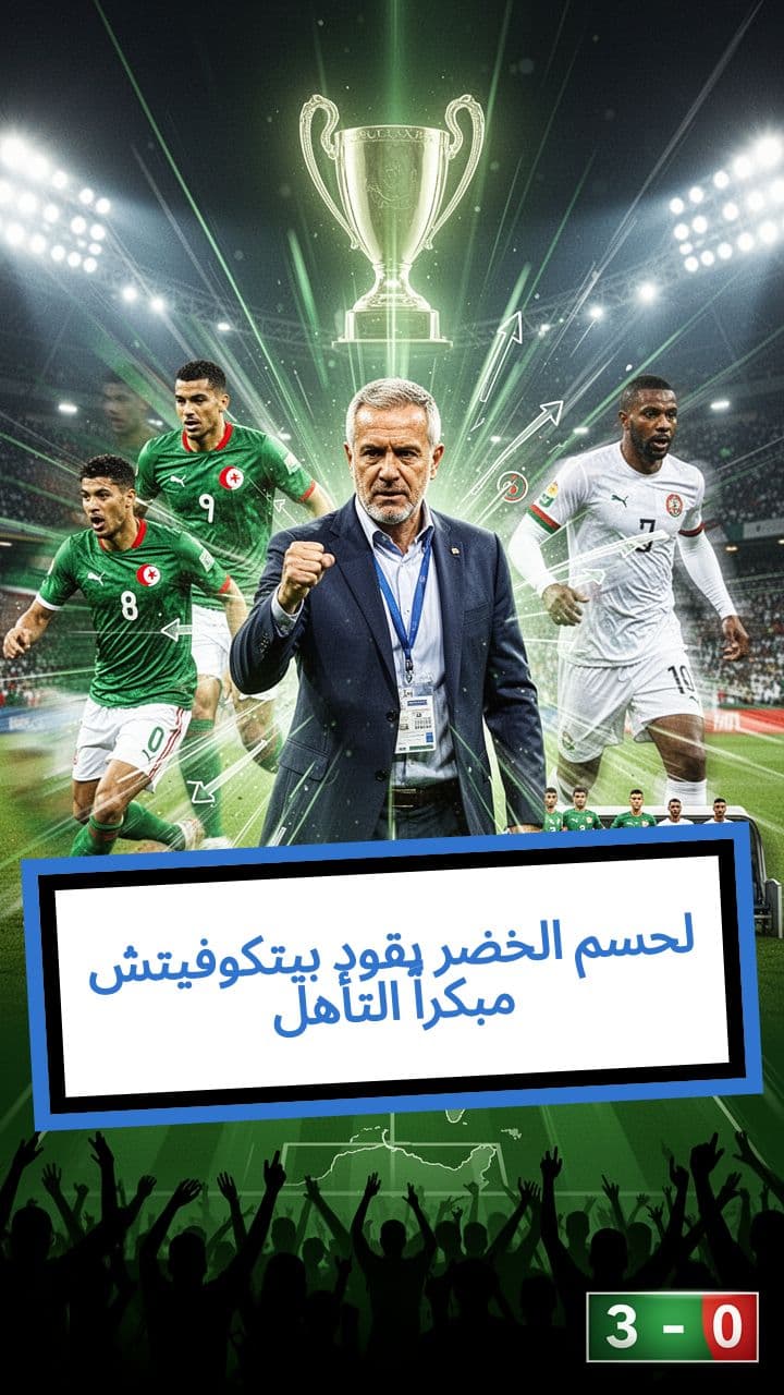 بيتكوفيتش يقود الخضر لحسم التأهل مبكراً