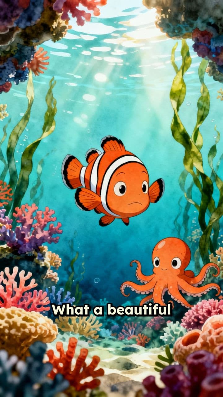 Oceanic Wonders: Otto, Finley, and the Seahorses