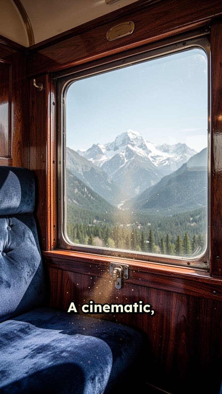 Train Window Through Pine Wilderness