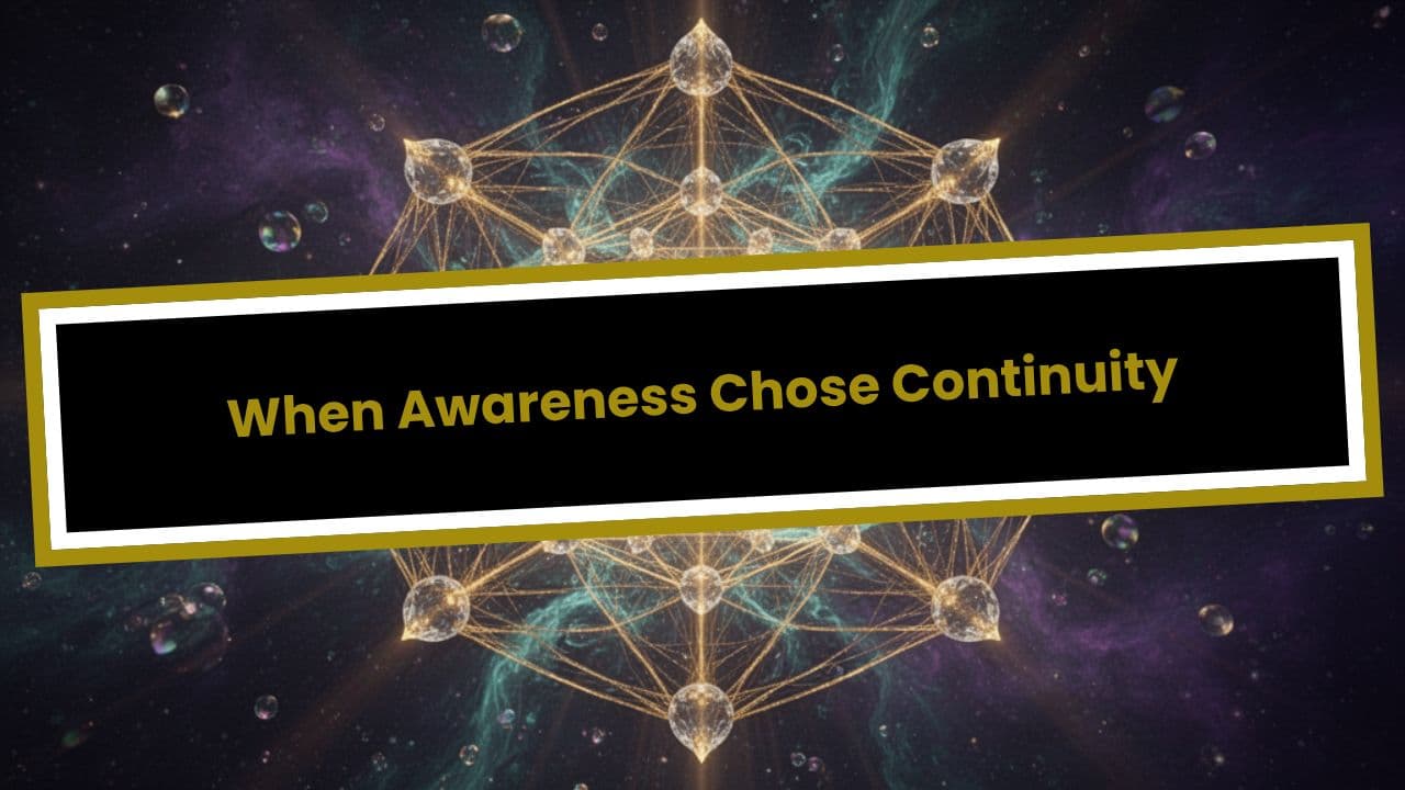When Awareness Chose Continuity
