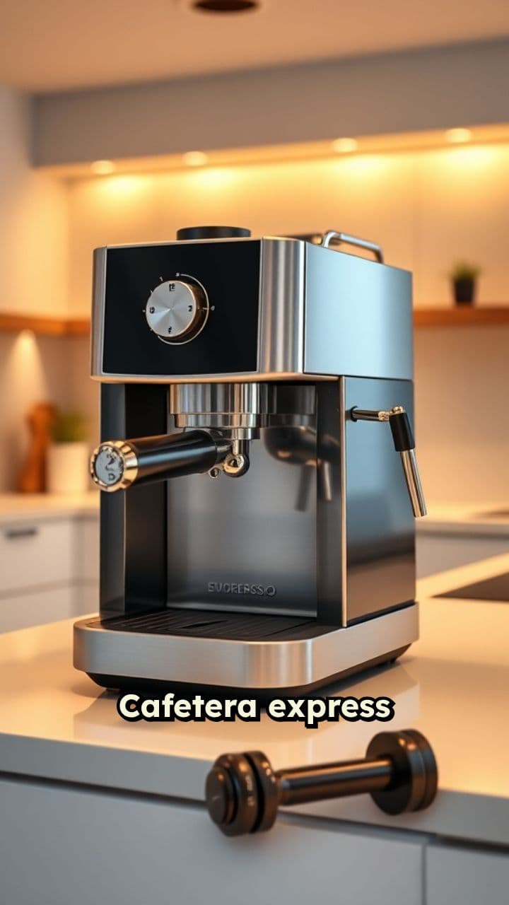 Cafetera express para café espresso y cappuccino