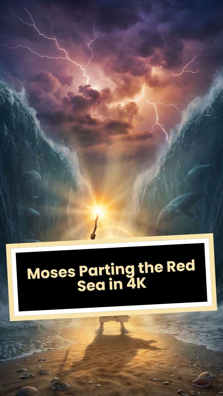 Moses Parting the Red Sea in 4K