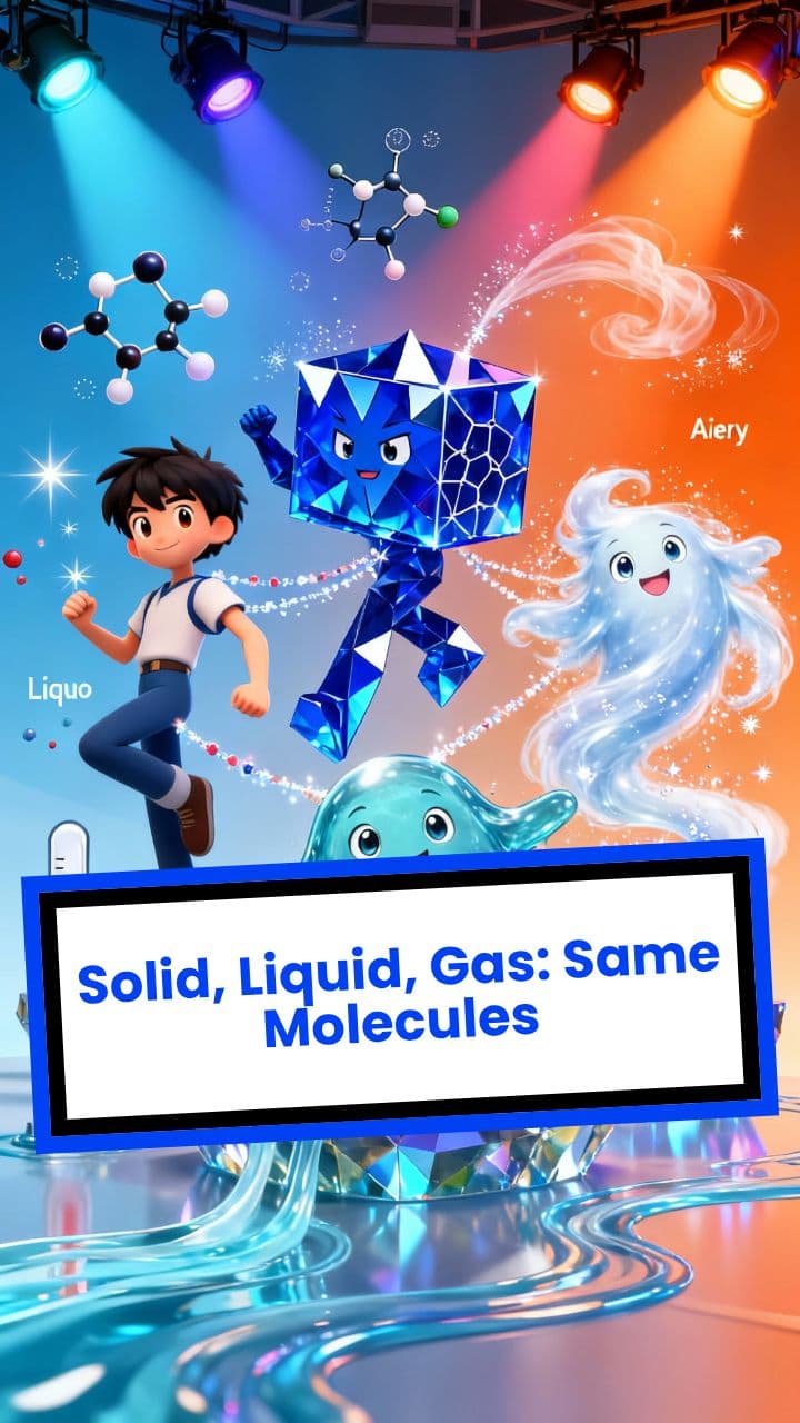 Solid, Liquid, Gas: Same Molecules
