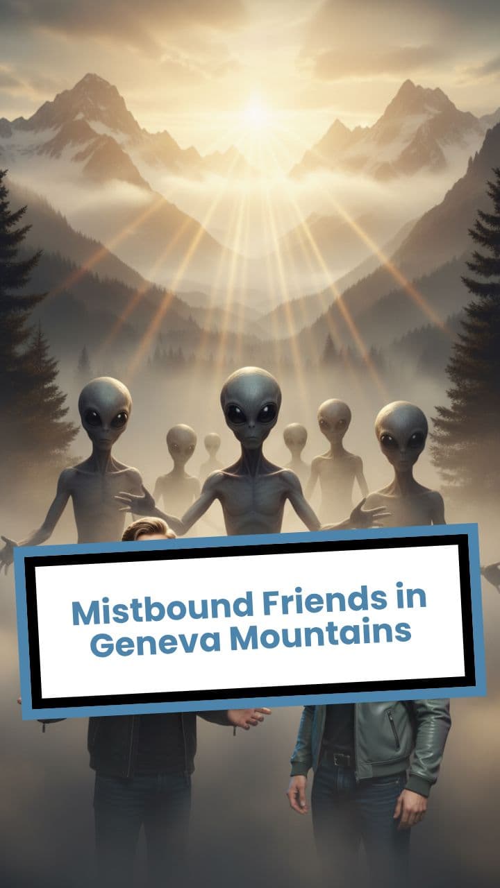 Mistbound Friends in Geneva Mountains