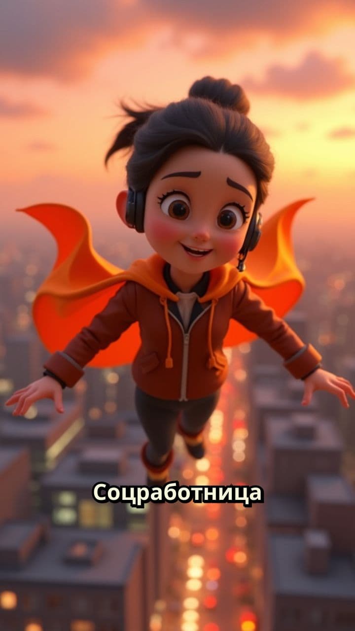 Защитница в оранжевом плаще