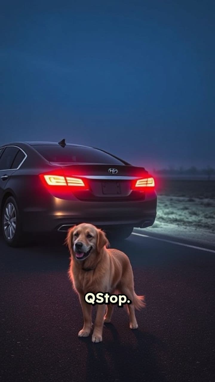 Emergency Stop for Dog in Road