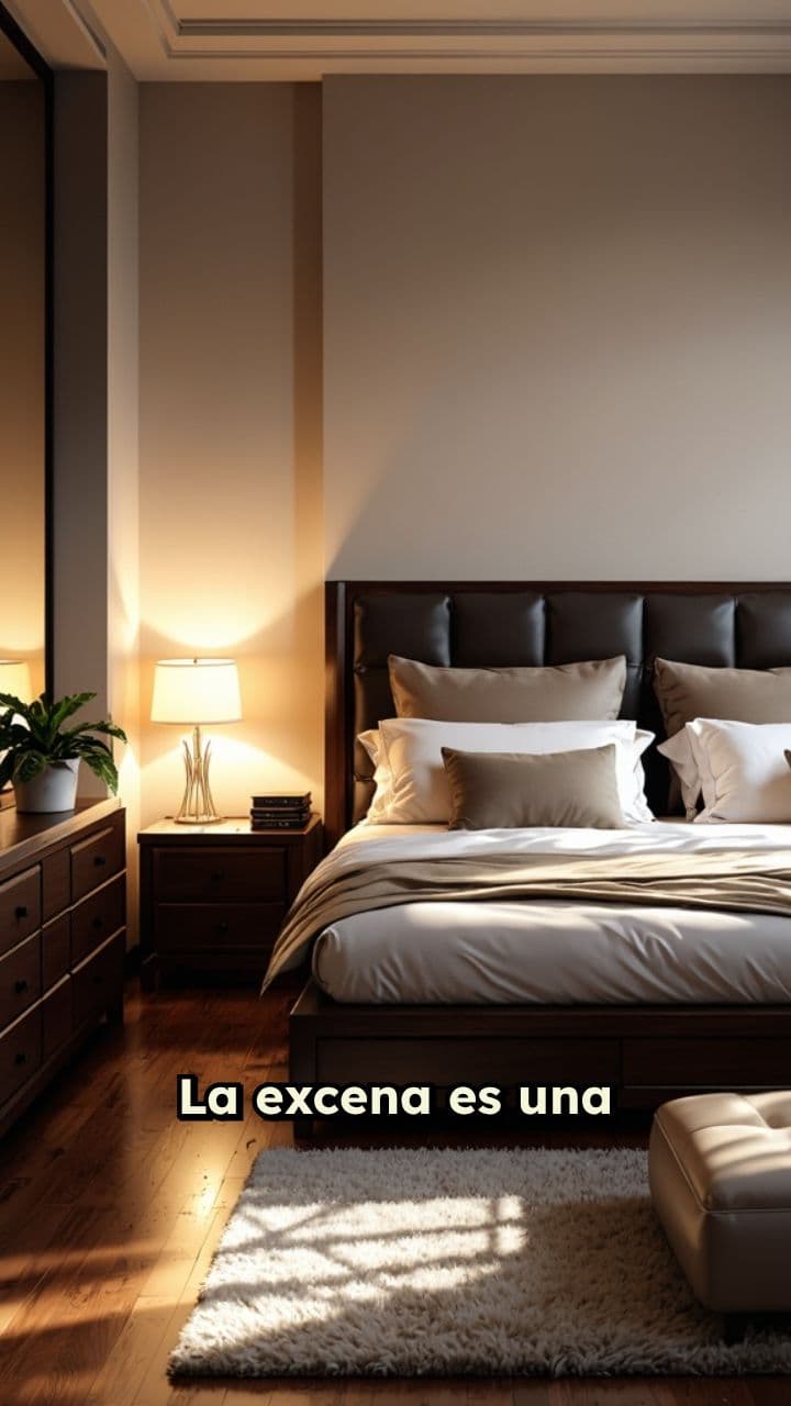 Escena en habitación amoblada