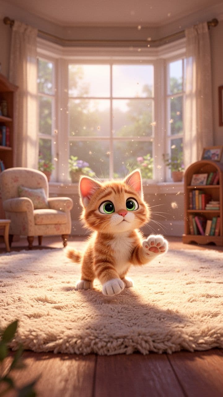 Kitten’s Proud Potty Moment