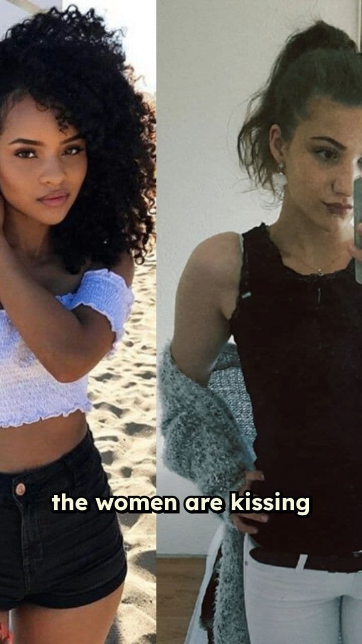 Passionate Kiss Between Women