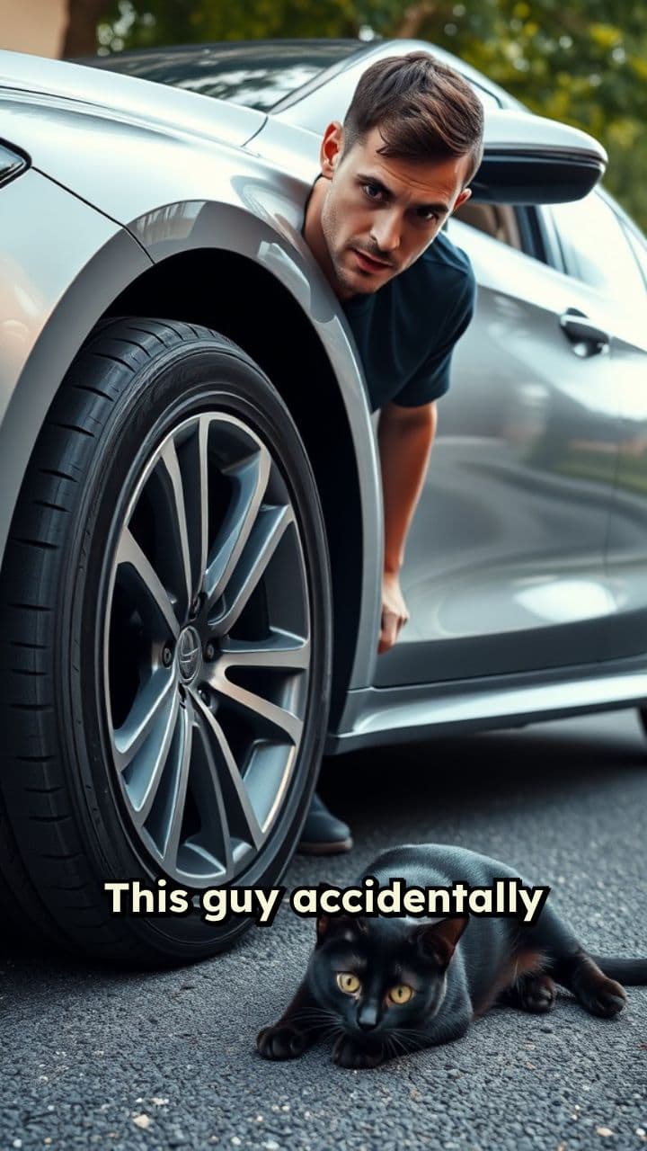 Cat Survives Car Crash, Driver's Bumper Destroyed