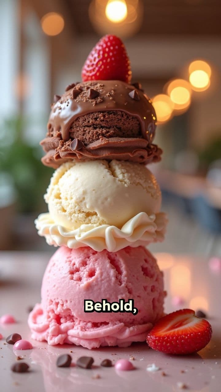 Ultra-realistic Ice Cream Dessert