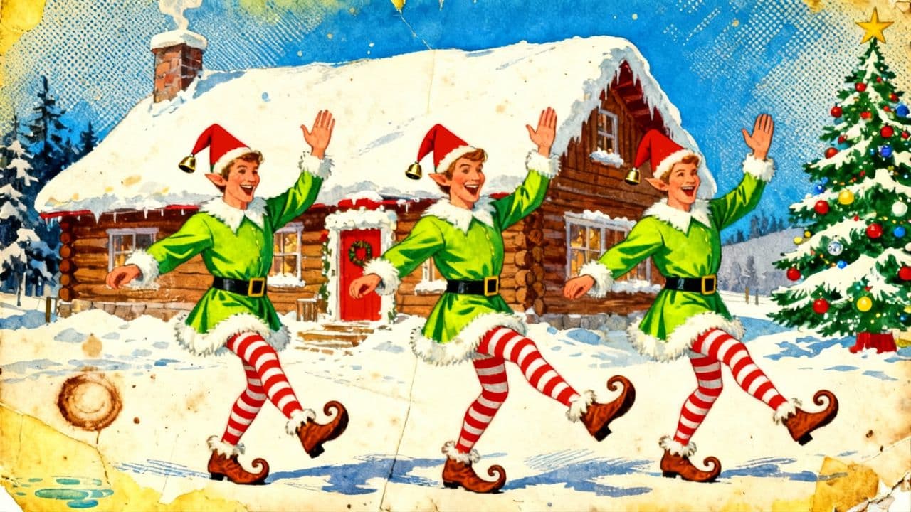 Christmas Elves at Santa's Cabin