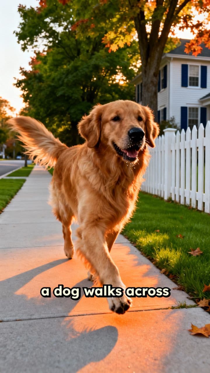 Dog Walks Across the Screen