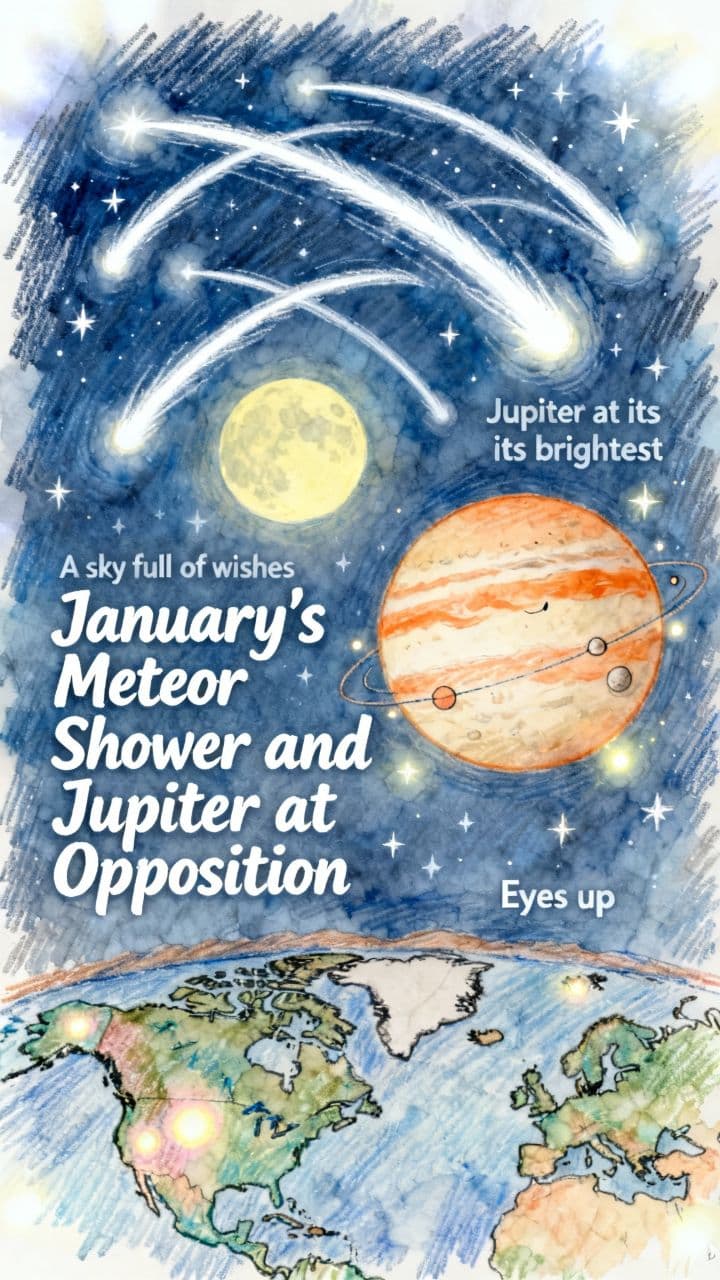 January’s Meteor Shower and Jupiter at Opposition