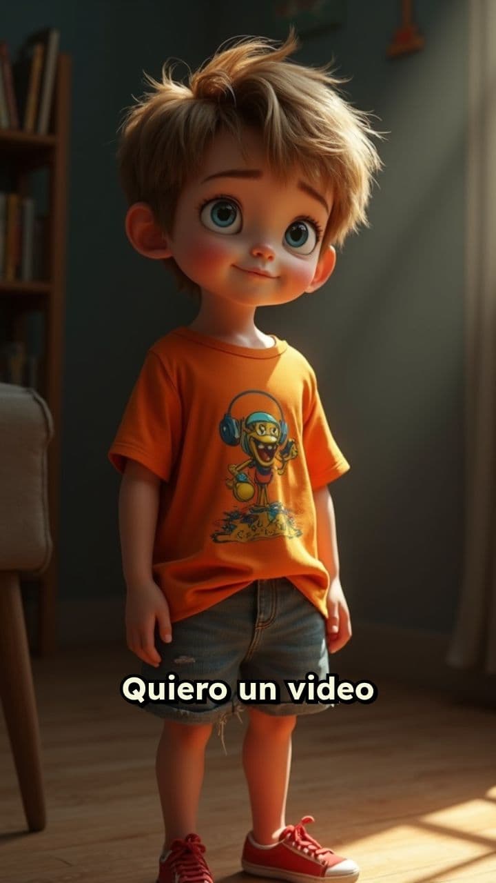 Niño hambriento y padre en el sofá