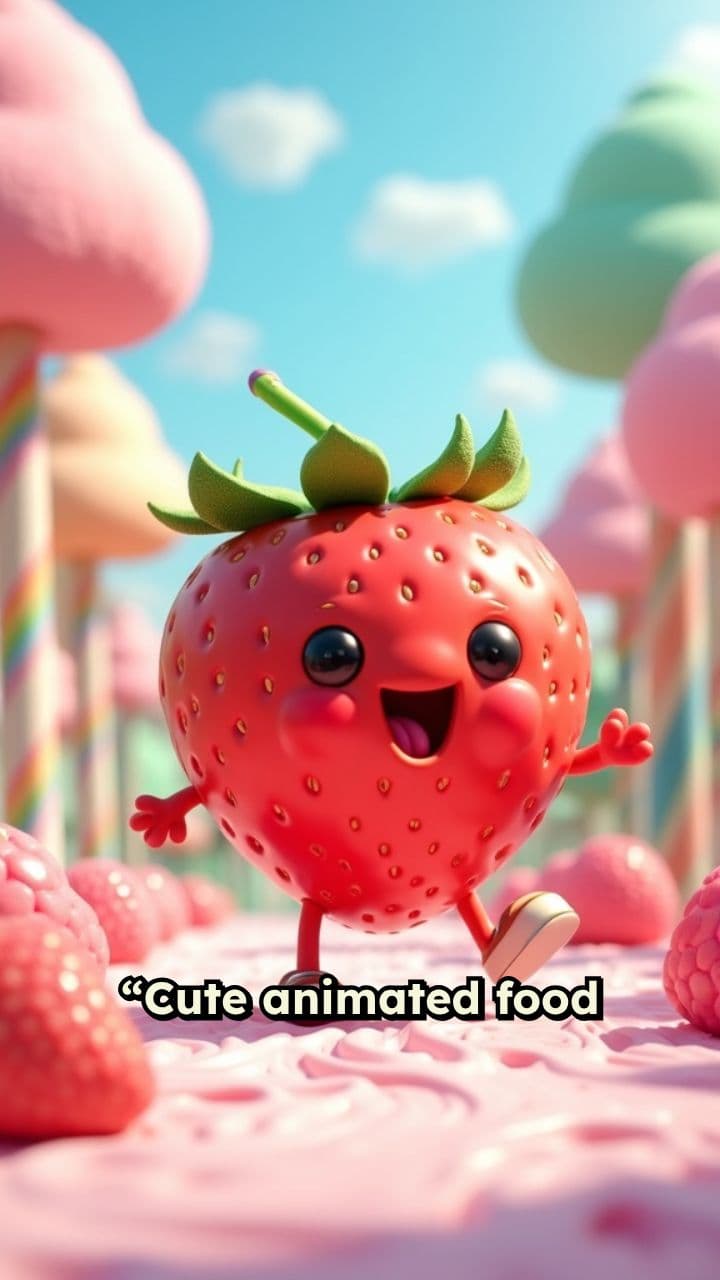 Vibrant Animated Food Creature Adventure