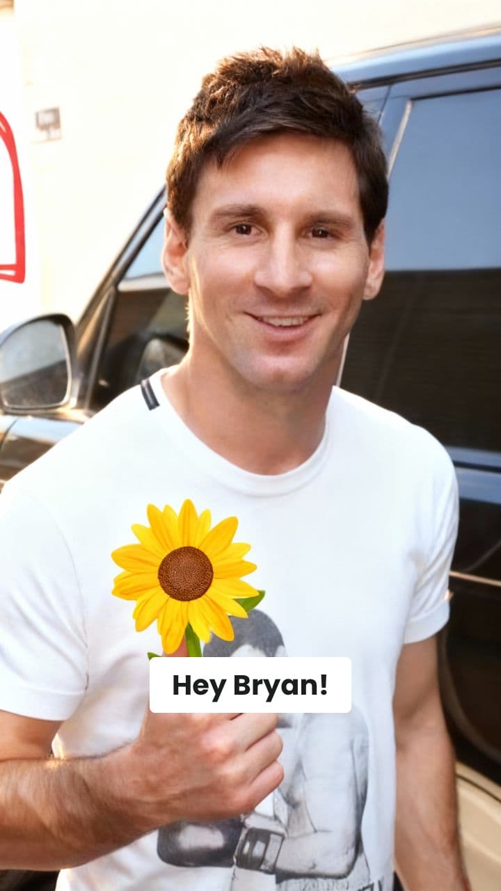 Happy Birthday Bryan from Lionel Messi