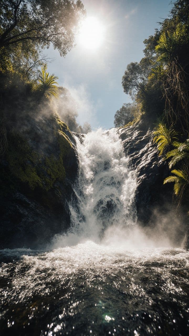 Whispering Cascades: A Jungle Journey