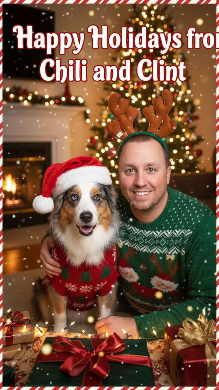 Happy Holidays from Chili and Clint