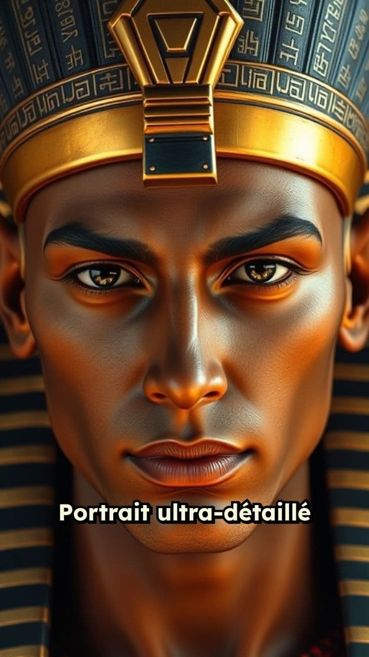 Portrait d'un pharaon majestueux