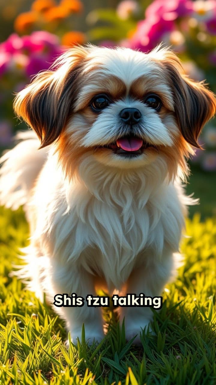 Cheerful Shih Tzu Morning Greeting
