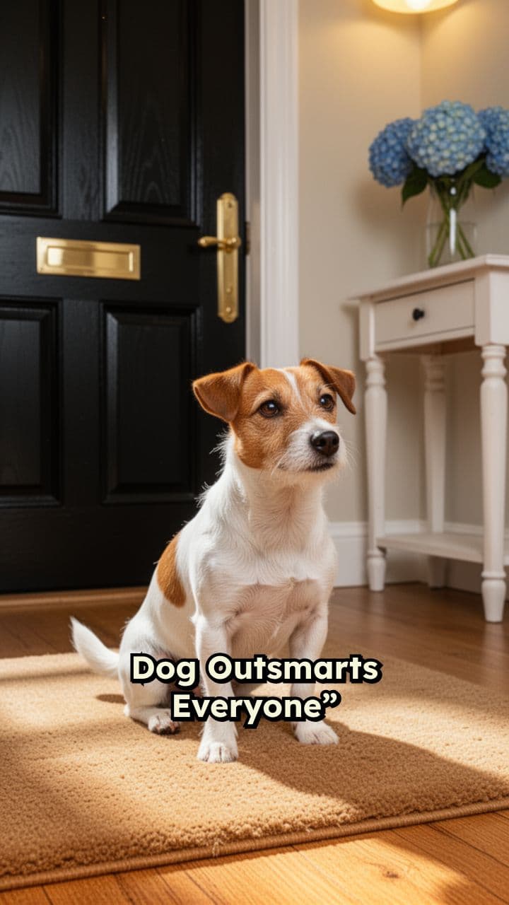 Dog Steals Package Through Door