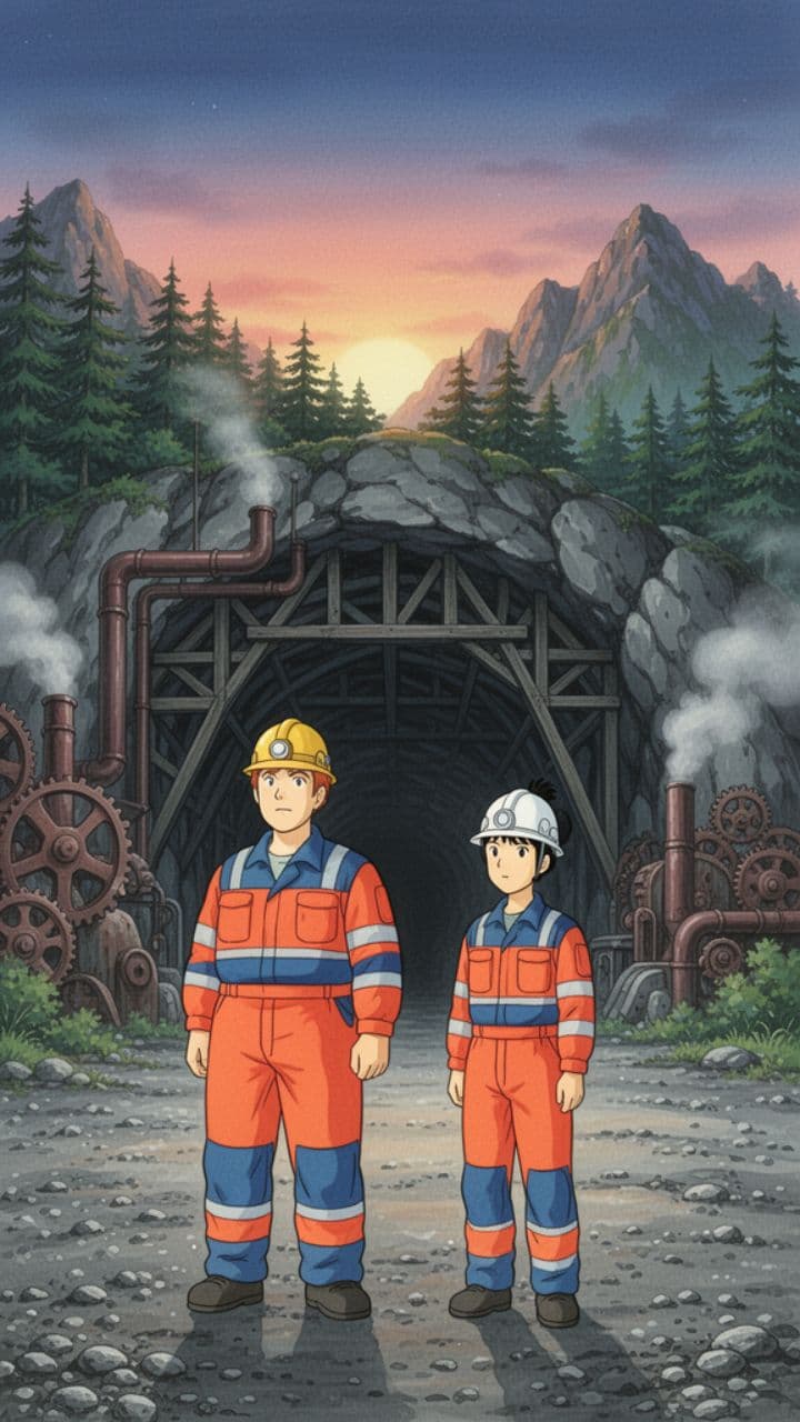 Sam and John Break Rock for Quinn