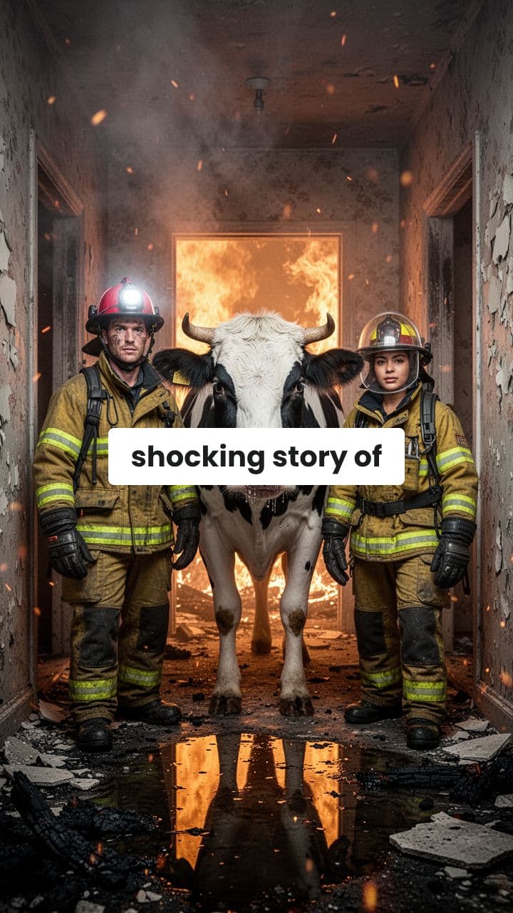 Firefighters Rescue Cow From Apartment Blaze