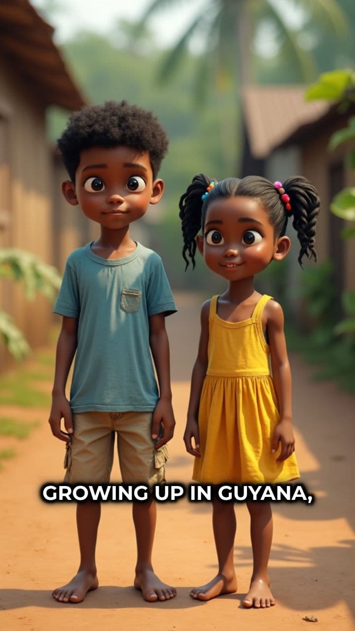 Joyful Play in Guyana's Simple Childhood