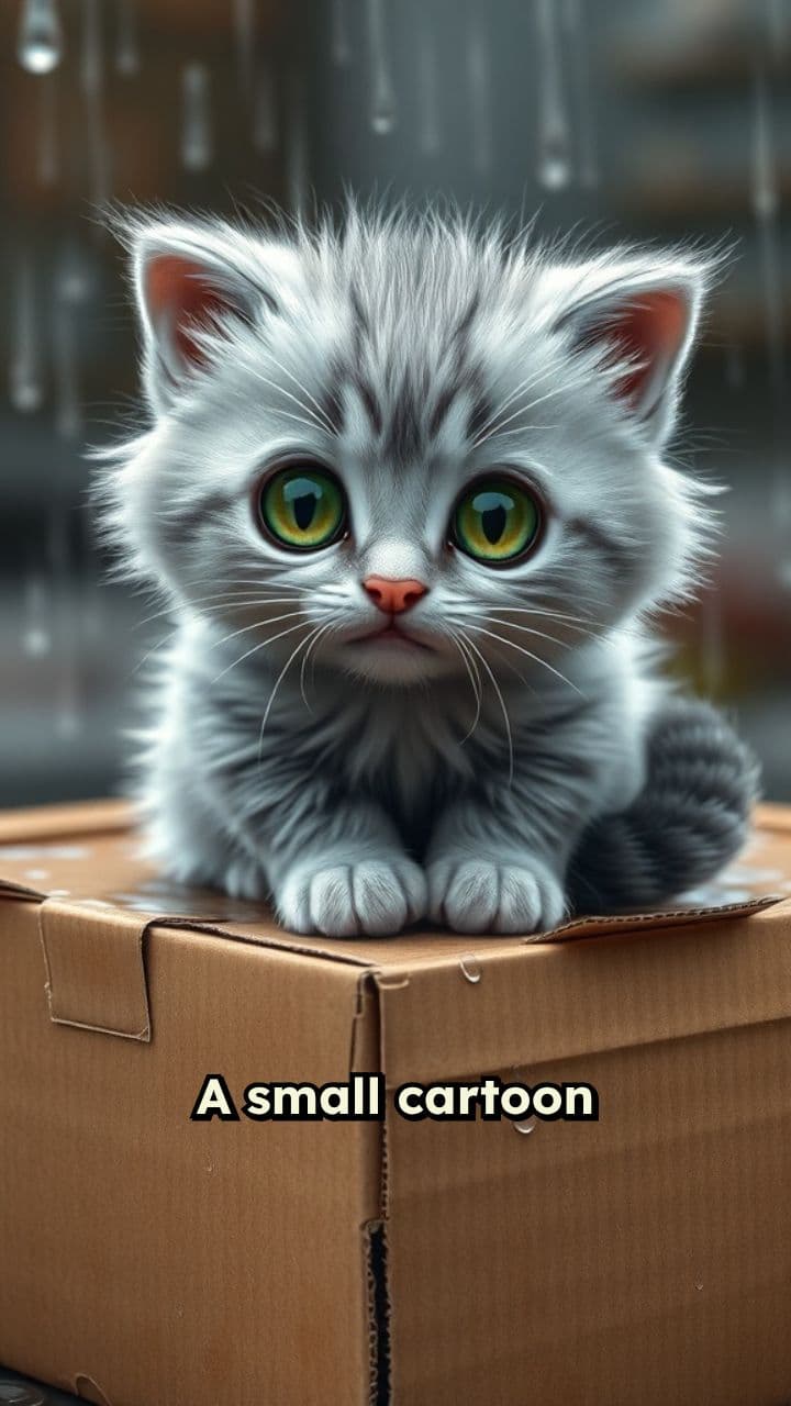 Lonely Kitten in the Rain