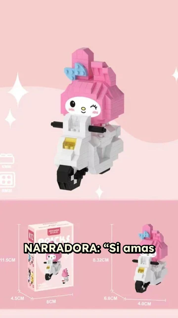 Muñequita Aesthetic con Scooter Rosa