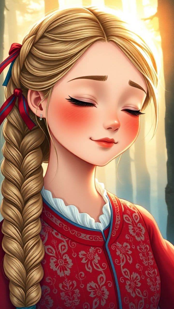 Лесной олень в осеннем дожде