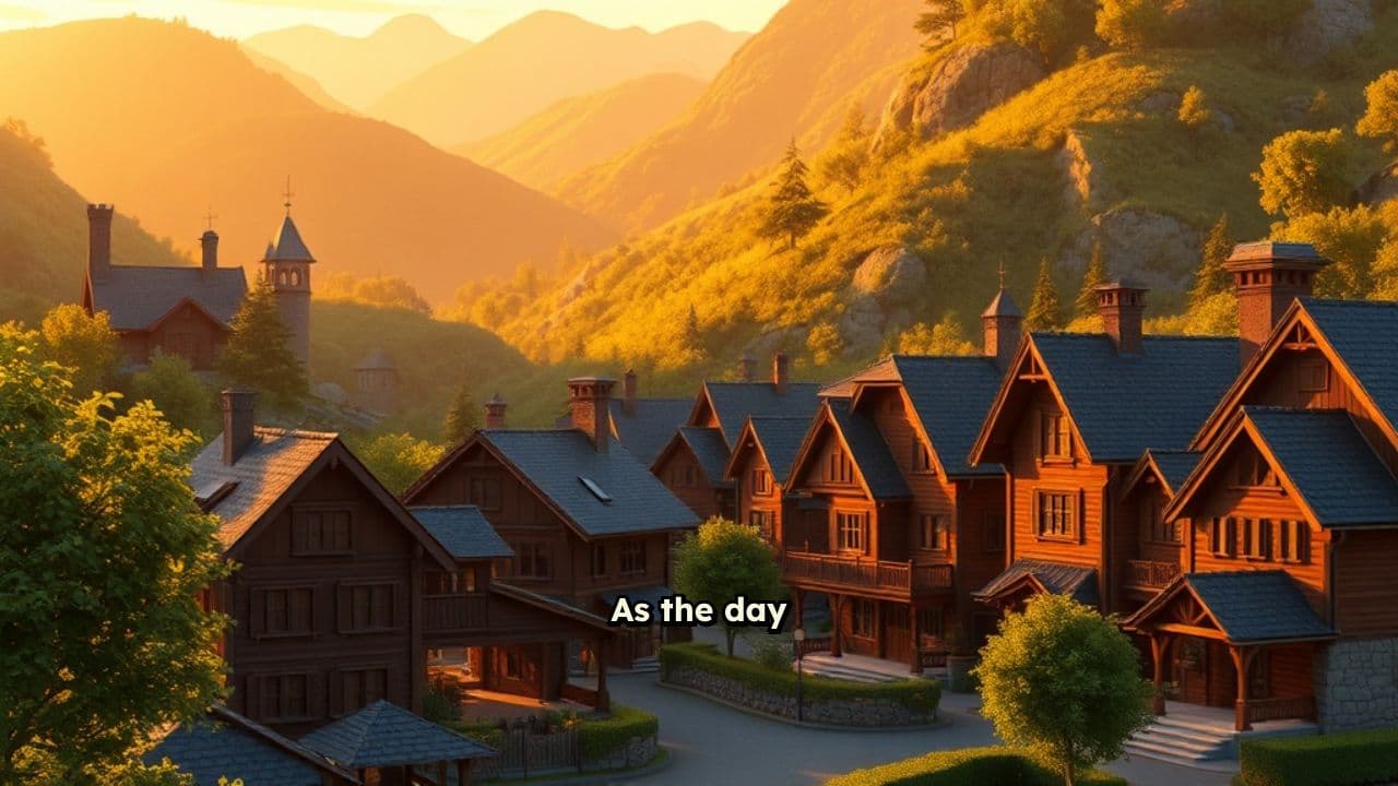 Pixar Village Sunset