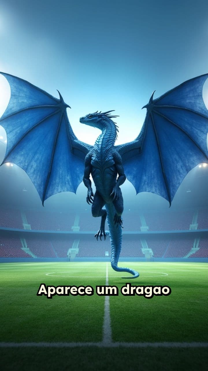 Dragão Azul no Estádio de Futebol