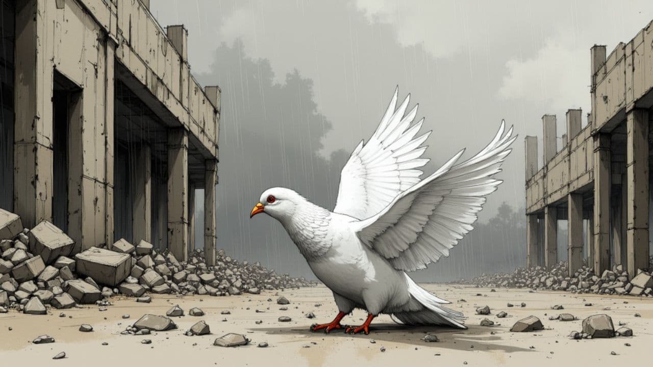 Weiße Taube und der Glaube