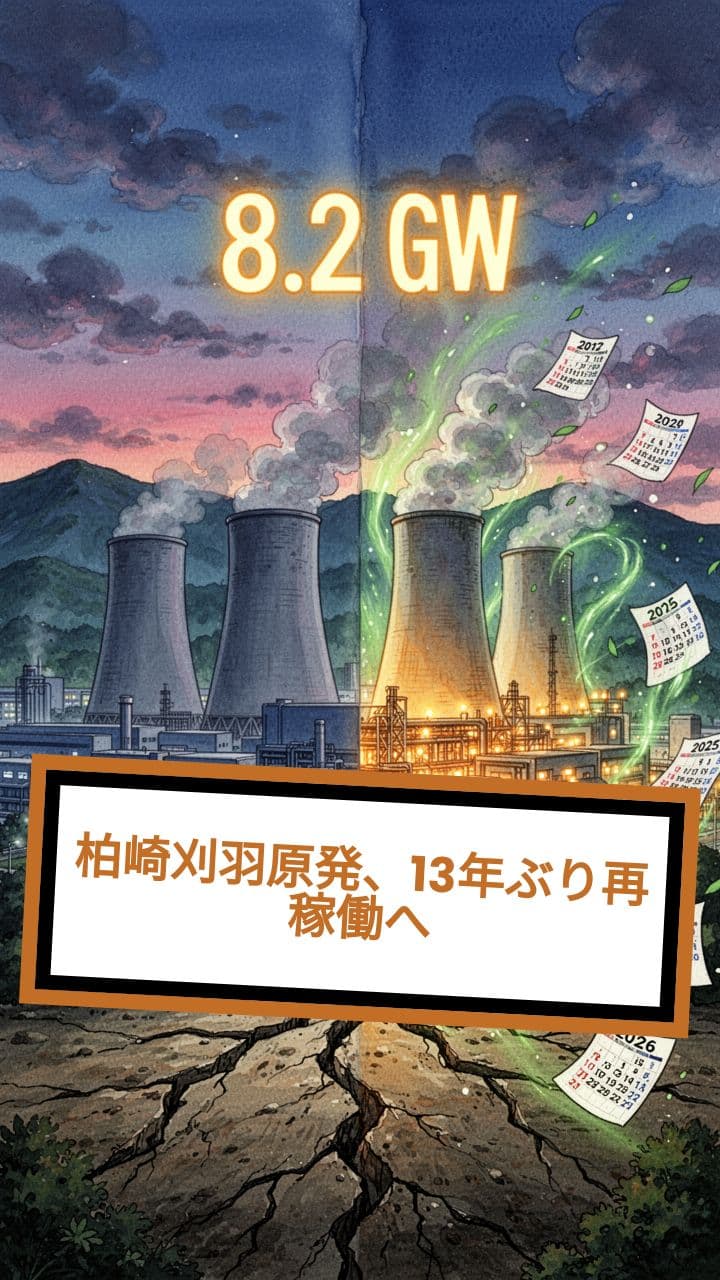 柏崎刈羽原発、13年ぶり再稼働へ